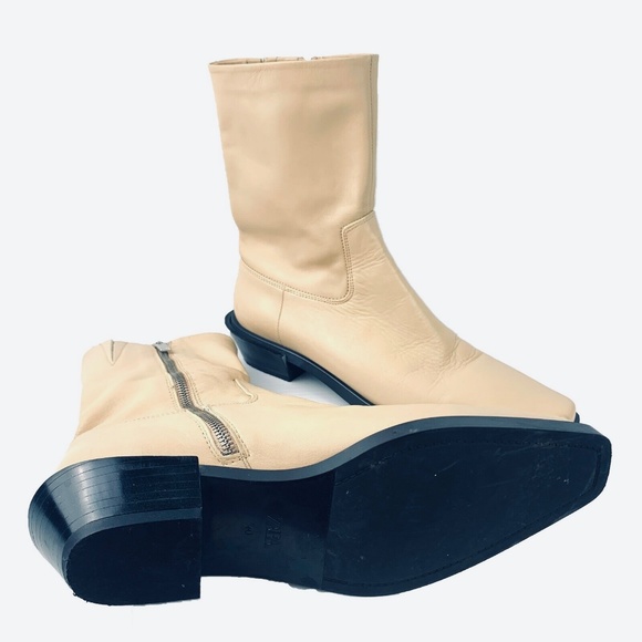 Zara Western Style Leather Ankle Boots - Picture 5 of 6